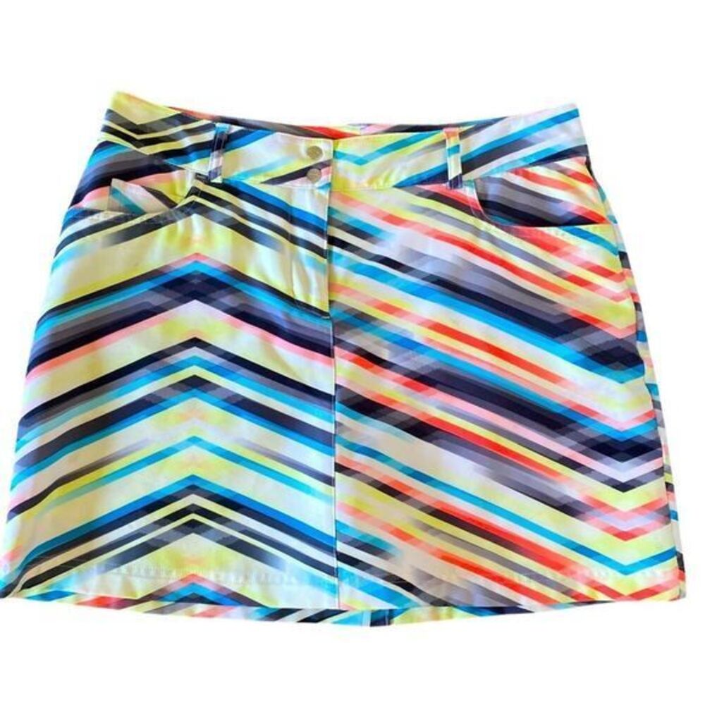 Slazenger Golf Skort - 4 yellow , blue , green design , polyester spandex